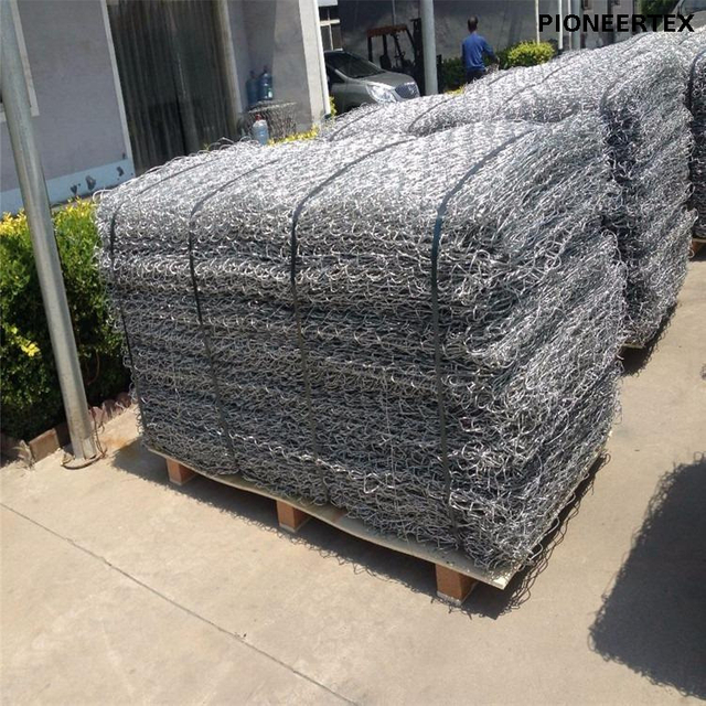 Bolsa de roca de malla de alambre tejida para el control del río y la pared de retención