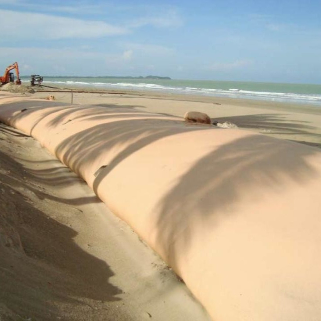 Bolsas Geo de deshidratación de geotextil tejido multifilamento de PP de color blanco de alta resistencia para protección de costas y terraplenes